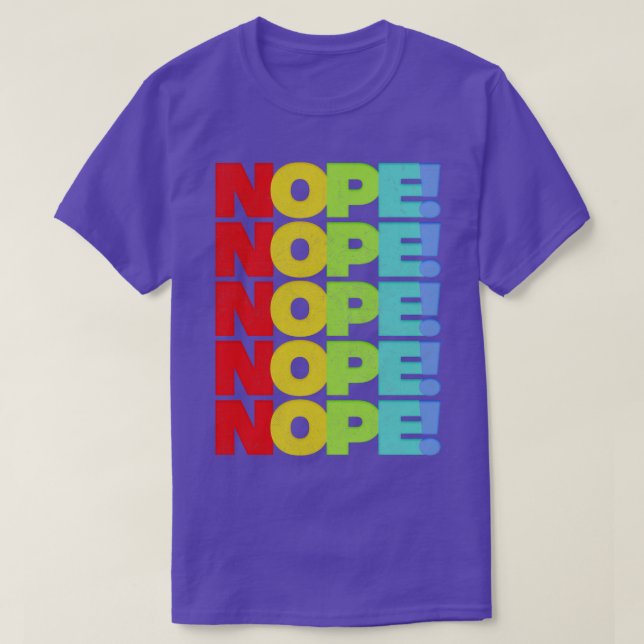 Camiseta NOPE - Tipografia de estilo desbotado Design 1 (Frente do Design)