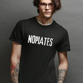 Camiseta Nopiates engraçados opõem-se à consciência do Víci