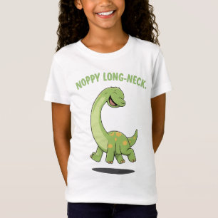 Camiseta Noppy Pescoço Longo Braquiossauro Feliz Dinossauro