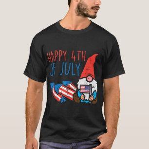 Camiseta Nordic Gnomo US Flag Happy 4 De Julho Garden Patr
