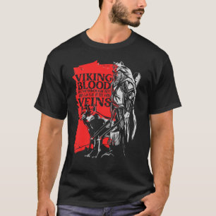 Camiseta Nordic Mythology O Sangue Nórdico de Viking atrave