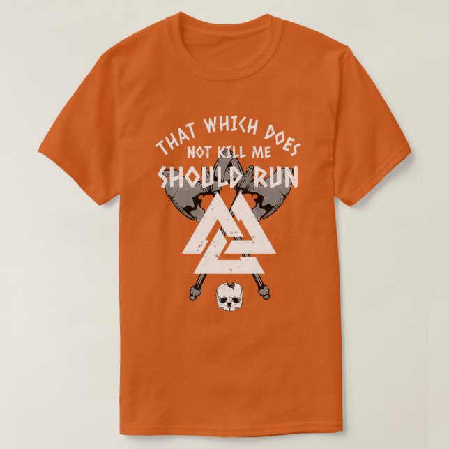 Camiseta Nórdica Viking Que Não Me Matar Viking Ax am (Frente do Design)