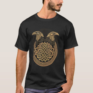 Camiseta Nórdico Entrelaçado - Corvo Viking