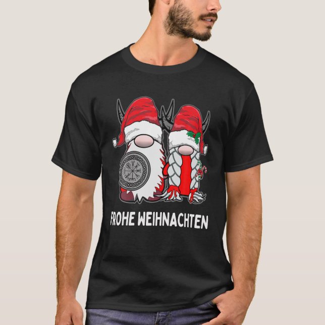 Camiseta Nórdico Gnomo Viking Tomte Casal Froth Weihnachten (Frente)