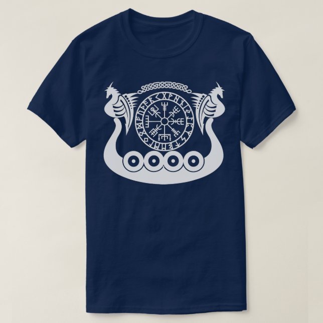 Camiseta Nórdico Perfeito, Navio de Guerra Antiquado (Frente do Design)