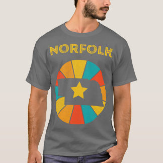 Camiseta Norfolk Nebraska Vintage angustiou Souvenir 1