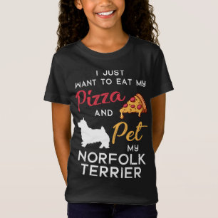 Camiseta Norfolk Terrier Dog Pizza proprietário Xmas Birthd