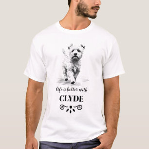 Camiseta Norfolk Terrier Life é melhor com o nome personali