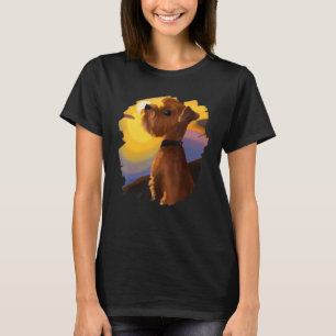 Camiseta Norfolk Terrier Scottish Dog Sunset Vintage Retro