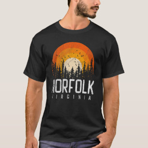 Camiseta Norfolk Virgínia VA Vintage 70s 80s 90s Retro