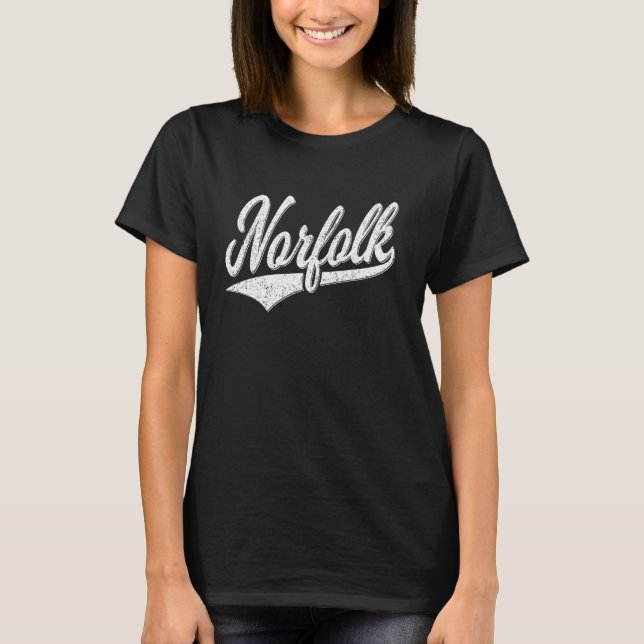 CAMISETA NORFOLK VIRGINIA VARSITY SCRIPT CLASSIC ESPORTES J (Frente)