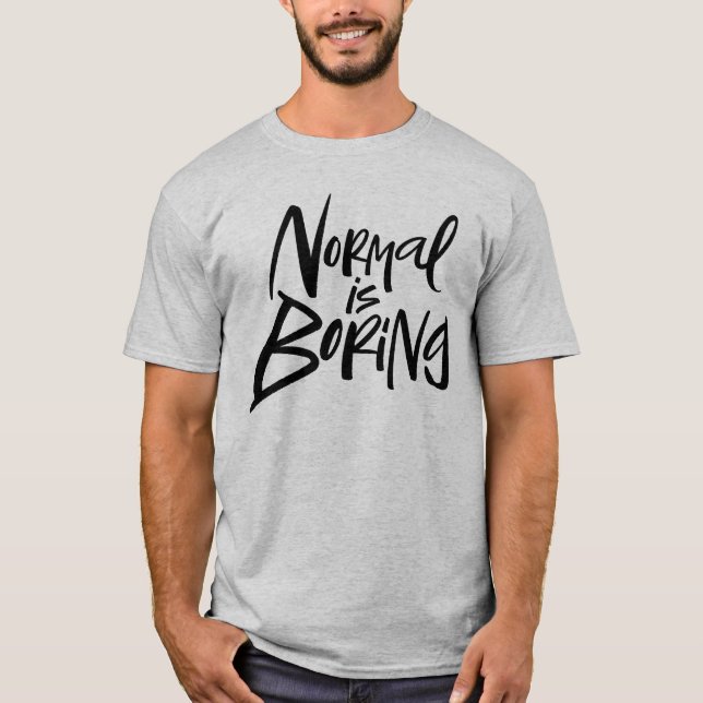 Camiseta Normal é chato, moto moderno engraçado (Frente)