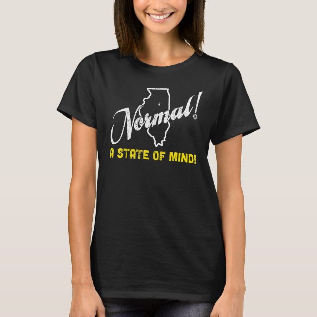 Camiseta Normal Illinois Um Estado de espírito (Frente)