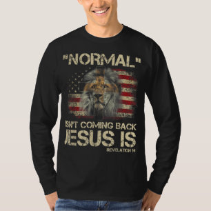 Camiseta Normal não está voltando Jesus é Revelação 14