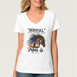 Camiseta Normal não está voltando Jesus para os cavaleiros