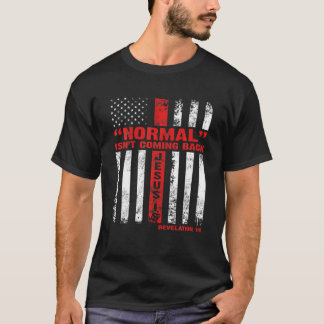 Camiseta Normal não está voltando, mas Jesus é a revolução 