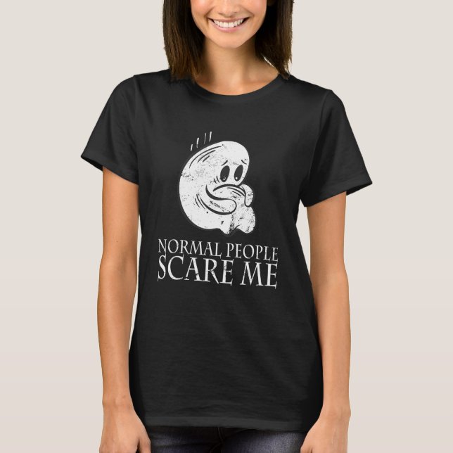 Camiseta Normal People Scare Me Antisocial Nerd Geek Devian (Frente)
