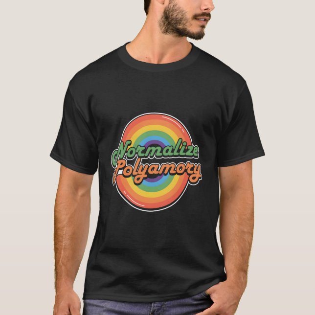 Camiseta Normalizar Poliamória Polimortal (Frente)