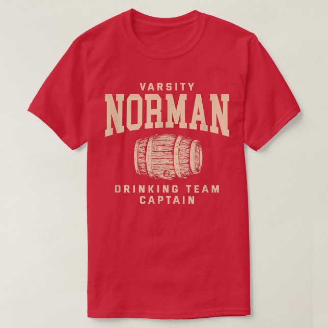 Camiseta Norman Bebendo Team Capitão Oklahoma Artesanato Be (Frente do Design)