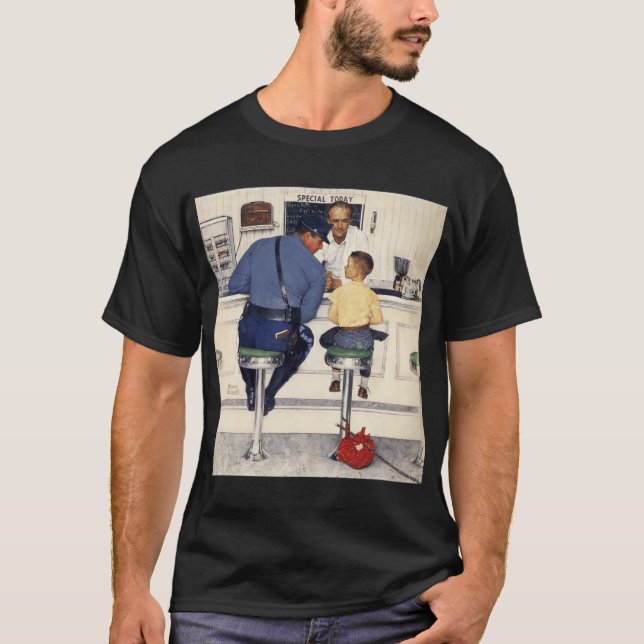 Camiseta norman rockwell art style1 girl boy gift (Frente)
