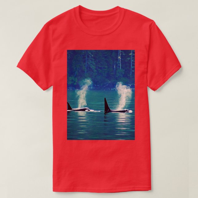 Camiseta Noroeste do Pacífico Baleia Nativa Orca Assassina  (Frente do Design)