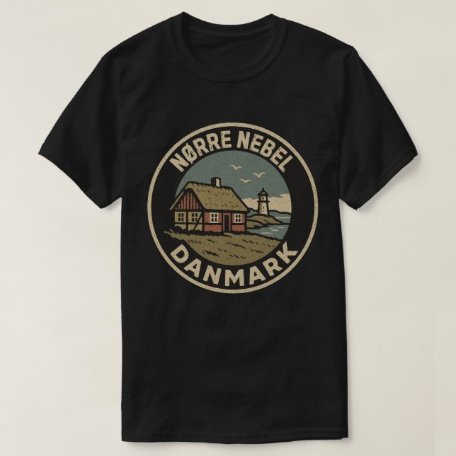 Camiseta Nørre Nebel, Dinamarca Danmark (Frente do Design)