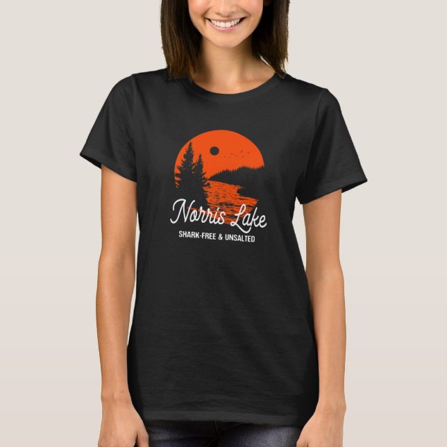 Camiseta Norris Lake Shark Free and Unsalted Vacation Sayin (Frente)