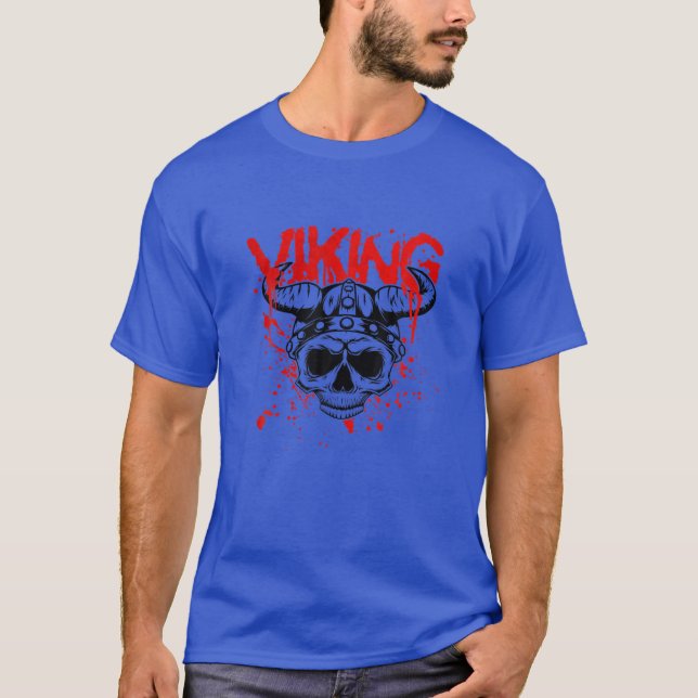 Camiseta Norse Mitologia Viking Skull (Frente)