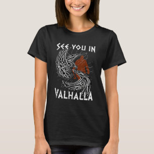 Camiseta Norse Mythology Odin's Raven te vê em Valhalla V