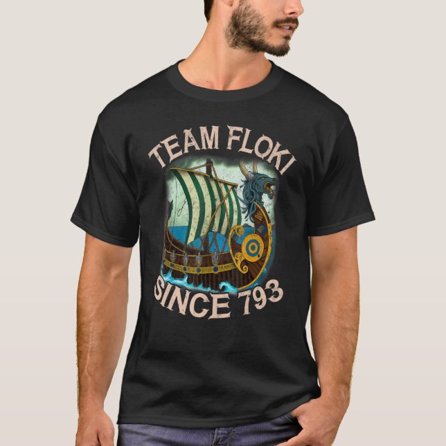 Camiseta Norse Mythology Viking Ship Team Floki Since 793 V (Frente)