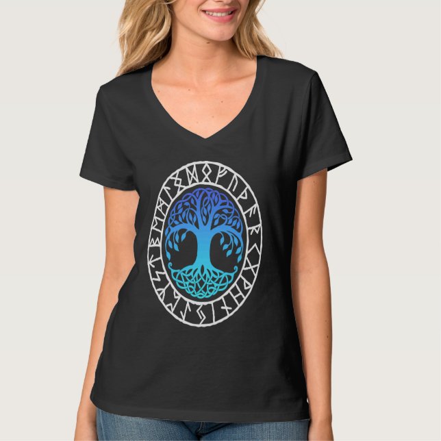 Camiseta Norse Symbol YGGDRASIL Viking Symbol Nordic Rune S (Frente)