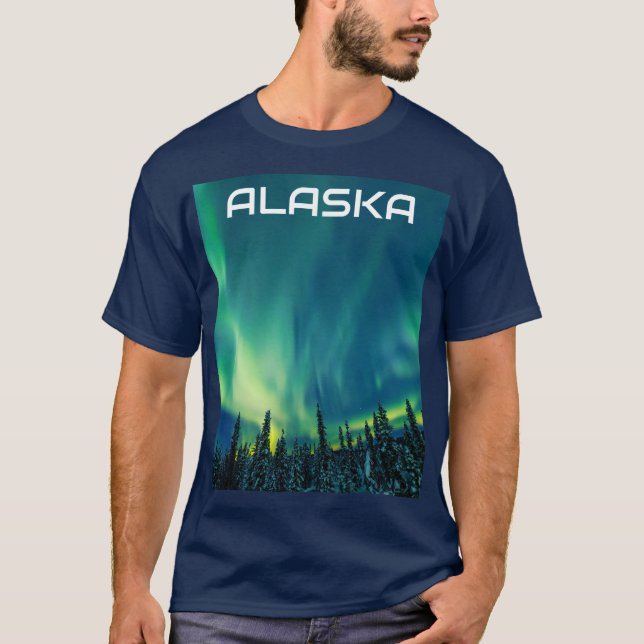 Camiseta Norte Aurora Borealis ilumina o Ártico da Noruega (Frente)