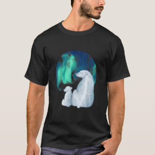 Camiseta Norte Aurora Borealis Luz Bonita Mãe Polar