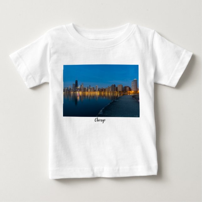 Camiseta Norte Chicago Cityscape (Frente)