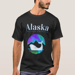 Camiseta Norte Do Alasca Lights Orca Whale Com Aurora Bore