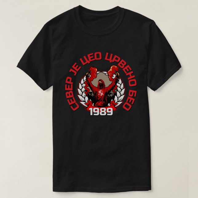 Camiseta Norte é todo Vermelho-Branco (Frente do Design)