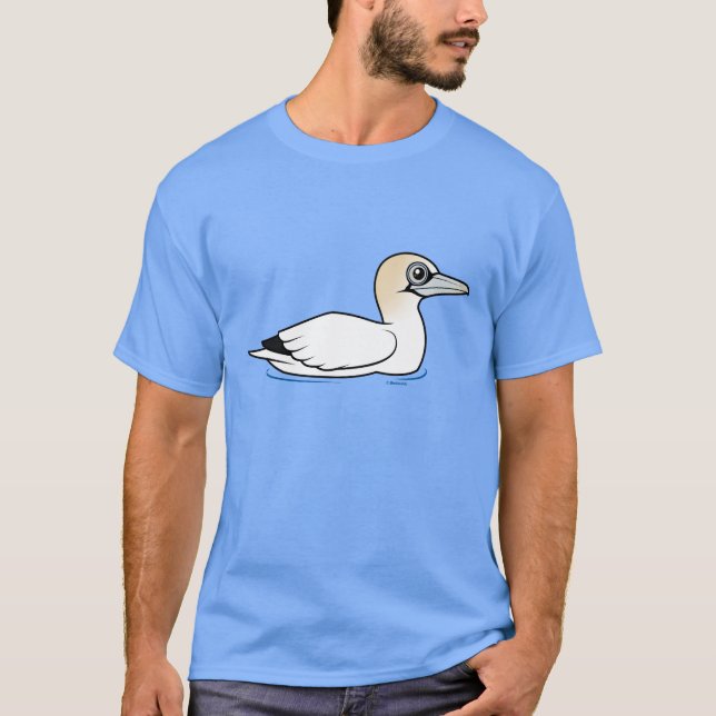 Camiseta Norte Gannet da natação de Birdorable (Frente)