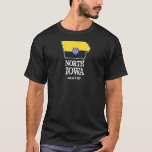 Camiseta Norte Iowa I 80 Interstate Corn Belt Pork Fazenda