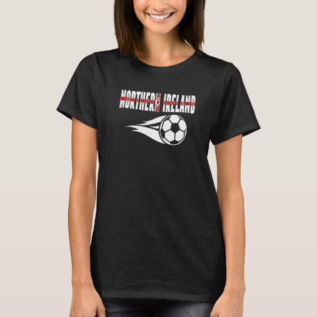 Camiseta Norte Irlanda Ventiladores de futebol Norte Bandei (Frente)