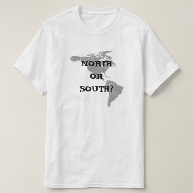 Camiseta Norte ou Sul - centrado (Frente do Design)