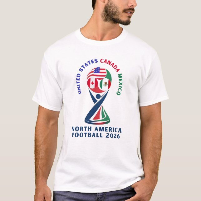 Camiseta North America Football 2026 – USA Canada Mexico (Frente)