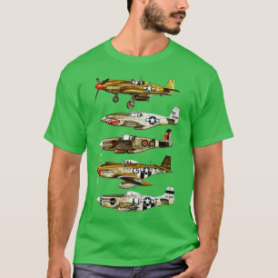 Camiseta North American P51 Mustang Lutador da Segunda Guer