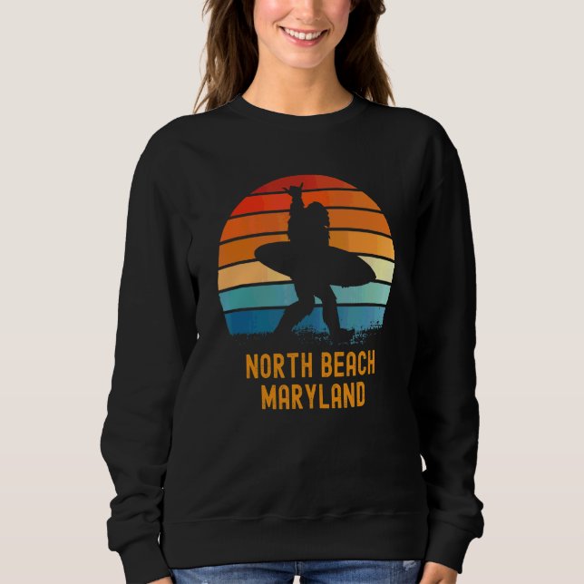 Camiseta North Beach Maryland Sasquatch Souvenir (Frente)
