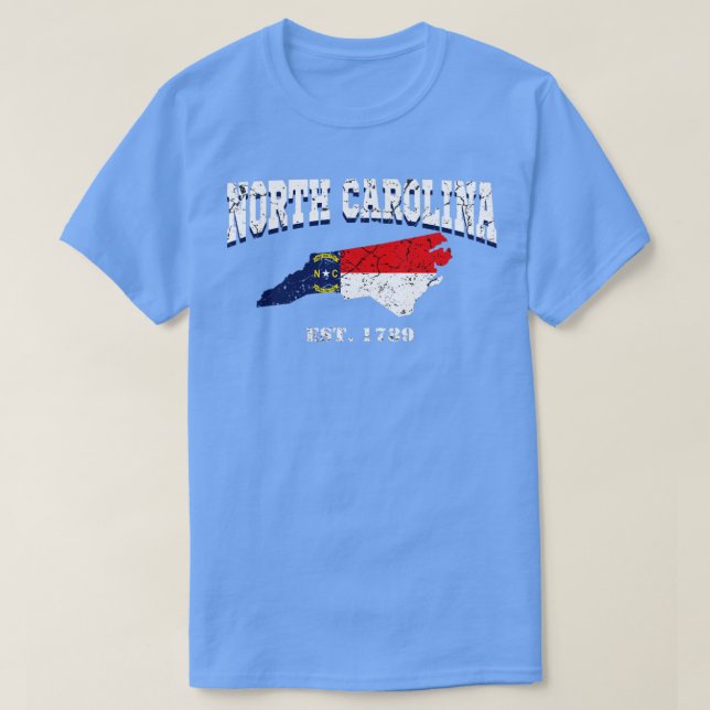 Camiseta North Carolina est 1789 (Frente do Design)