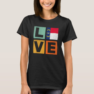 Camiseta North Carolina Flag Love Carolina do Norte