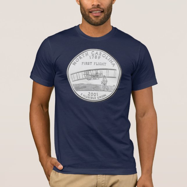 Camiseta North Carolina - obscuridade (Frente)