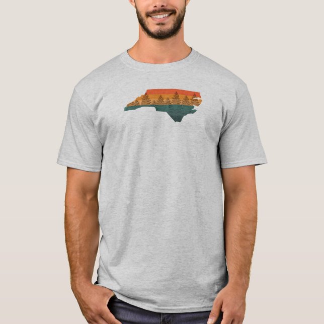 Camiseta North Carolina Tree Silhouette (Frente)