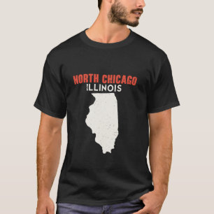 Camiseta North Chicago Illinois EUA State America Viagem Il