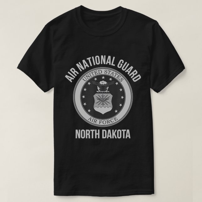 Camiseta North Dakota Air National Guarda T Shirt (Frente do Design)