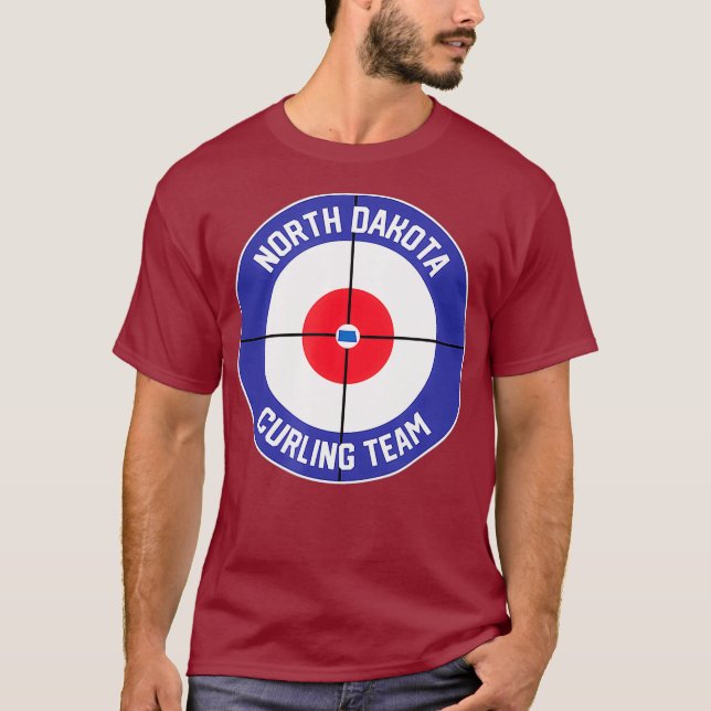 Camiseta North Dakota Curling Team Sweep Rock ND State (Frente)